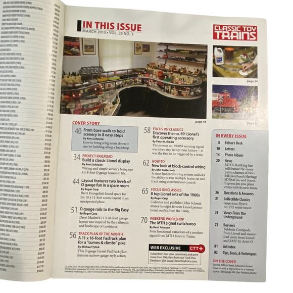 Lot 2 Classic Toy Trains February March 2013 Magazine Layout Scenery Model Track - Picture 4 of 5